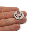 Personalized  Oval Charm, Stainless Steel Oval Shaped Charms With 1 Loop, Sun Charms, Findings (20/25/30x0.80mm) SMP3095