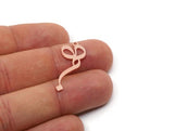 Copper Charm, Raw Copper Motif Charms With 1 Loop, Earring Charms, Pendant Charms (40/30x0.80mm) SMP3014