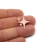 Copper Charm, Raw Copper North Star Charms With 1 Loop, Pole Star Findings, Earring Charms, Pendant Charms (40/30x0.80mm) SMP3015