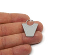 Steel Geometric Charm, Stainless Steel Oval Charms, Steel Earring Charms, Steel Charms for Jewelry Making (20/25/30x0.80mm) SMP3096