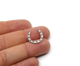 Steel Horseshoe Charm, Stainless Steel Horseshoe Charms With 11 Holes, Pendant Findings, Parts Of Jewelry (19/24/29x0.80mm) SMP2982