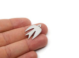 Steel Bird Charm, Stainless Steel Bird Charms, Charm Pendants, Earring Findings (19/24/29x0.80mm) SMP2942