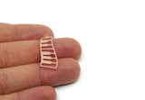 Copper Irregular Charm, Raw Copper Irregular Shaped Charms With 1 Loop, Findings (28/38x0.80mm) SMP3092