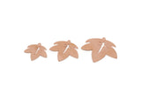 Copper Leaf Charm, Raw Copper Leaf Charm With 1 Loop, Copper Earring Charms, Copper Charms for Jewelry Making (20/25/30x0.80mm) SMP3093