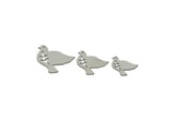Steel Bird Blank, Stainless Steel Pigeon Blanks, Olive Branch Findings (19/24/28.5x0.80mm) SMP3320