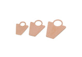 Copper Geometric Charm, Raw Copper Oval Charms, Copper Earring Charms, Copper Charms for Jewelry Making (20/25/30x0.80mm) SMP3096