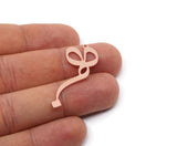 Copper Charm, Raw Copper Motif Charms With 1 Loop, Earring Charms, Pendant Charms (40/30x0.80mm) SMP3014