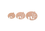 Copper Round Charm, Raw Copper Branch Charm With 1 Loop, Copper Earring Charms, Copper Charms for Jewelry Making (20/25/30x0.80mm) SMP3094