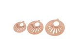 Personalized  Oval Charm, Raw Copper Oval Shaped Charms With 1 Loop, Sun Charms, Findings (20/25/30x0.80mm) SMP3095
