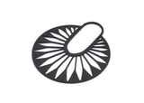 Siyah Yuvarlak Charm, 2 Oksitlenmiş Siyah Pirinç Yuvarlak Şekilli Charm, Kolye Uçları, Bulgular (36x32x0,60 mm) SMP2075 A6895