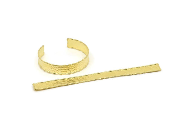 Adjustable Bangle Bracelet, Hammered 1 Raw Brass Flat Bracelet, Raw Brass Bracelet, Brass Bracelet Bangle (148x13x1.50mm) BRC121