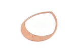 Copper Drop Blank, 2 Raw Copper Drop Blanks, Findings (45x36x0.80mm) M294