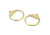 Brass Round Charm, 24 Raw Brass Round Charms With 1 Loop, Pendnats, Earring, Findings (22x21x0.80mm) BS 2191
