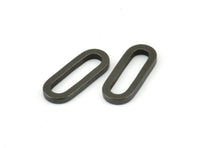Black Oval Connector, 6 Oxidized Brass Black Oval Connectors, Charms, Findings (20x8x2mm) E004