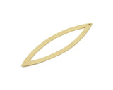 Brass Marquise Charm, Raw Brass Oval Shaped Charms With 1 Hole, Findings (51.5x14x0.80mm) SMP2623 A5749