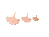 Copper Charm, Raw Copper Ginkgo Leaf Charms With 1 Hole, Findings (20/30/40x0.80mm) SMP2885 SY0406