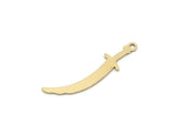 Brass Sword Charm, 24 Raw Brass Sword Charms With 1 Loop, Earring Charm, Sword Findings (30x7x0.60mm) SMP2828