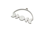 Steel Moon Charm, 2 Pieces Stainless Steel Moon Phases Charms With 1 Loop, Earring Findings (20x28x0.80mm) SMP2823