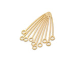 Gold Fringed Charm, 2 Gold Plated Brass Fringe Shaped Charms With 1 Hole (44x32x0.80mm) SMP0362 A0479