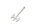 Steel Axe Charm, 50 Stainless Steel Axe Charms With 1 Loop, Earring Charm, Axe Findings (30x13.5x0.80mm) SMP2830