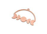 Copper Moon Charm, 2 Pieces Raw Copper Moon Phases Charms With 1 Loop, Earring Findings (20x28x0.80mm) SMP2823