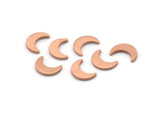 Copper Moon Blank, 250 Raw Copper, Crescent Moon, Copper Blanks (8x5x0.80mm) M01612
