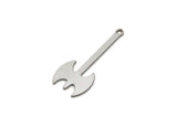 Steel Axe Charm, 50 Stainless Steel Axe Charms With 1 Loop, Earring Charm, Axe Findings (30x13x0.80mm) SMP2829