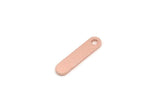 Copper Oval Charm, 4 Pieces Raw Copper, Copper Charm, Tiny Copper Oval Charms With 1 Hole (13x3x0.80mm) SMP2853