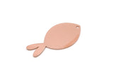 Copper Fish Charm, 2 Pieces Raw Copper Fish Charms With 1 Hole, Findings (30x15x0.80mm) SMP2847 SY0360