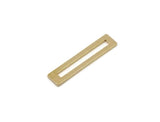 Brass Rectangle Ring, 4 Pieces Raw Brass Open Rectangle Connectors, Findings (23x5x1mm) SY0354