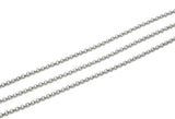 Soldered Chain,1 meters Rolo Chain, Silver Tone Soldered Rolo Brass Chain ( 3mm ) MB 8-27