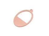 Copper Oval Charm, 1 Pieces  Raw Copper Marquise Charms With 1 Loop, Earring Charms, Findings (24x16x0.80mm) SMP2843