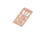 Copper Rectangle Charm, 2 Pieces Raw Copper Branch Patterned Rectangle Shaped Charms With 1 Hole, Findings (30x15x0.80mm) SMP2884