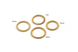 Gold Circle Connector,  Gold Plated Brass Circle Rings 16 - 17 - 19 - 20mm N0265 Q0169