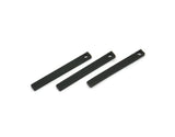 Siyah Minimalist Kolye, 1 Delikli 24 Oksitlenmiş Siyah Çubuk, Kolye Uçları (20x2x1mm) A0857