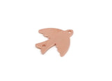 Copper Bird Charm, 2 Pieces Raw Copper Bird Charms With 2 Holes, Connector Findings, Earring Charms (15x15x0.80mm) SMP2862