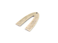 Silver Geometric Charm, 6 Antique Silver Plated Brass V Shaped Charms With 1 Hole, Pendants, Findings (25x18x0.70mm) B0241