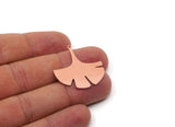 Copper Charm, Raw Copper Ginkgo Leaf Charms With 1 Hole, Findings (20/30/40x0.80mm) SMP2885 SY0406