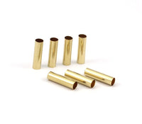 Raw Brass Spacer Beads, Raw Brass Tubes (4x14mm) BRC203--N0687