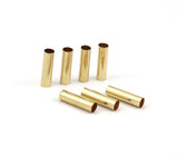 Raw Brass Spacer Beads, Raw Brass Tubes (4x14mm) BRC203--N0687