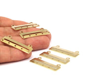 Brass Bracelet Parts, 25 Raw Brass Bracelet Parts, Connectors (35x10x0.80mm)  BRC153--D0414