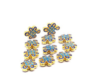 2 Enamel Brass Connector Beads(13x10mm)   B-2
