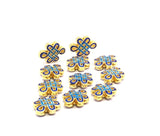 2 Enamel Brass Connector Beads(13x10mm)   B-2