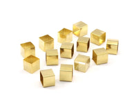 Raw Brass Tubes, 50 Raw Brass Square Tubes  (8x8mm) Bs 1574