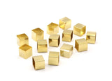 Raw Brass Tubes, 50 Raw Brass Square Tubes  (8x8mm) Bs 1574