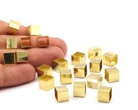 Raw Brass Tubes, 50 Raw Brass Square Tubes  (8x8mm) Bs 1574
