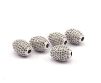 1 Micro Pave CZ Cubic Zirconia  Bead (11.50x8.50mm) Hole Size 2mm  W00006 B-4