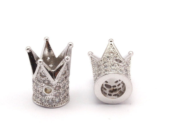 1 Micro Pave Cz Cubic Zirconia Crown (12x10mm) Hole Size 5 W1600150 B-4
