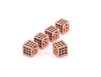 1 Cz Zirconia Rose Gold Square Bead 6mm Hole Size 1mm W1600816 B-3