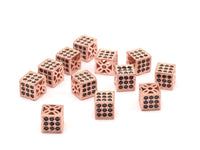 1 Cz Zirconia Rose Gold Square Bead 6mm Hole Size 1mm W1600816 B-3